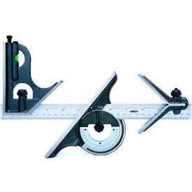 Juego De Escuadra Universal 12" 4 Piezas Insize 1/8", 1/16" And 1/32", 1/64"