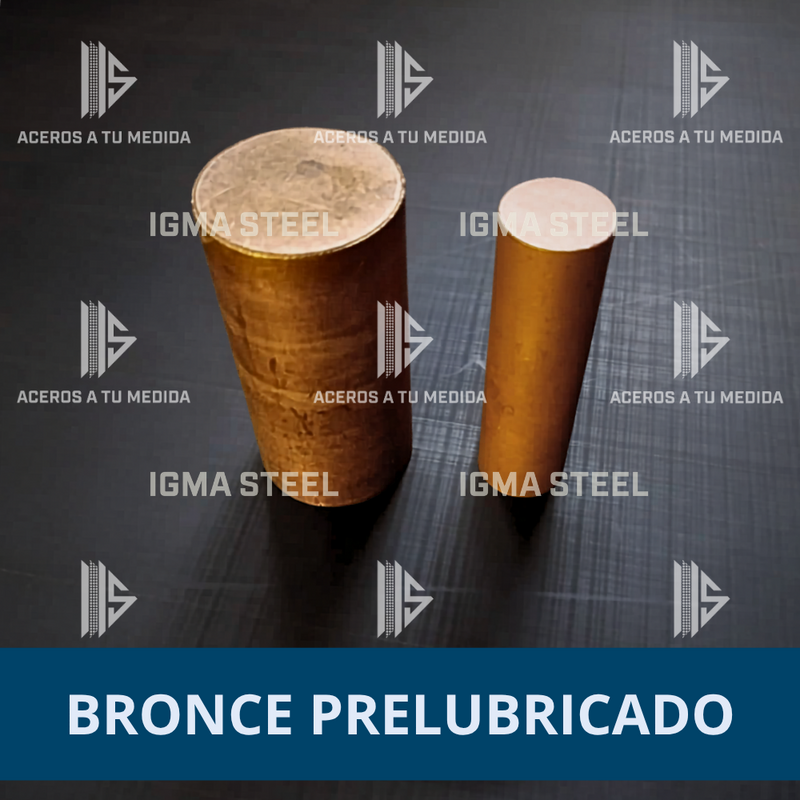 Dos piezas de bronce prelubricado en vertical con fondo negro