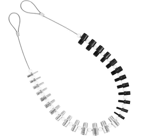 Calibrador De Roscas 30 Pz Fraccional 60° 4 - 42 Tpi